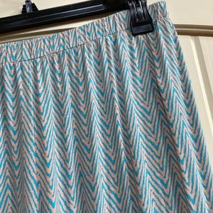 Umgee pull-on Chevron pattern summer wide leg pants